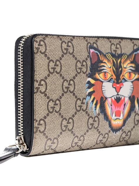 exact replica gucci tiger wallet|Gucci tiger gg supreme wallet.